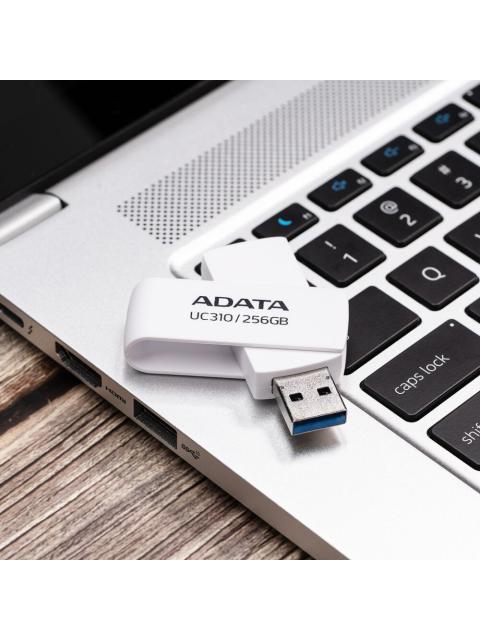 MEMORIA USB ADATA UC310 256GB USB 3.2 LECTURA 100 MB-S BLANCO