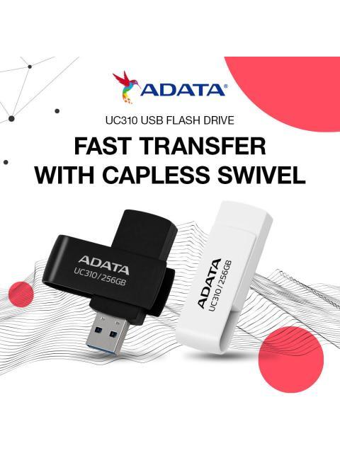 MEMORIA USB ADATA UC310 64GB USB 3.2 LECTURA 100 MB-S NEGRO