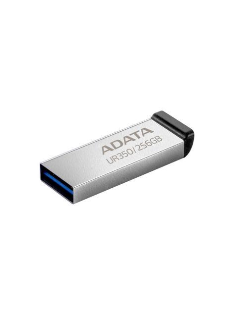 MEMORIA USB DE 256GB UR350 3.2 GEN 1 (RETROCOMPATIBLE 3.0 Y 2.0) DISENO ELEGANTE SIN TAPA. COLOR METALICO NEGRO. UR350256GRSR-BK
