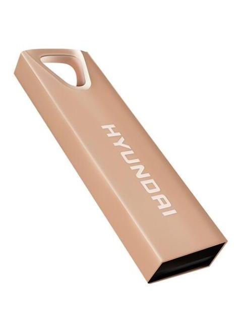 MEMORIA USB HYUNDAI BRAVO DELUXE 16GB USB 2.0 LECTURA 10MB-S ESCRITURA 3MB-S ORO ROSADO