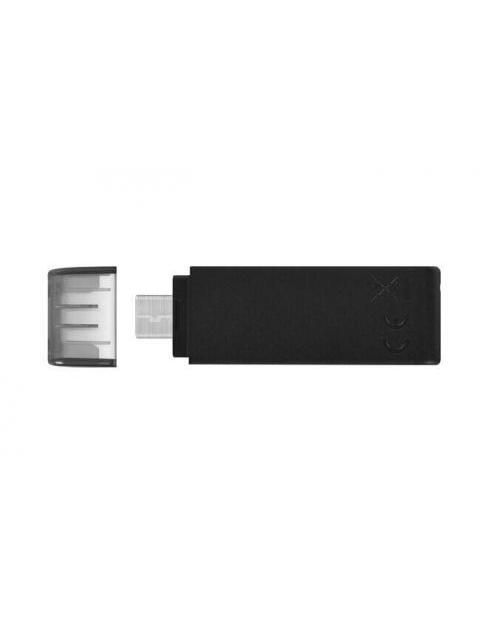 MEMORIA USB KINGSTON DATATRAVELER 70 128GB USB-C 3.2 NEGRO