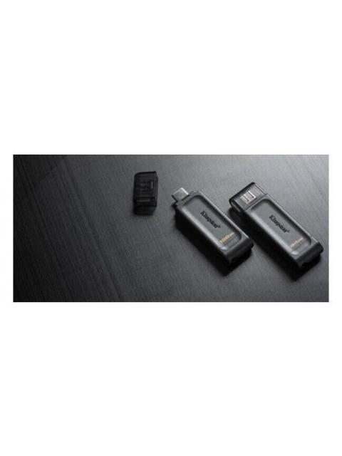 MEMORIA USB KINGSTON DATATRAVELER 70 64GB USB-C 3.2 NEGRO