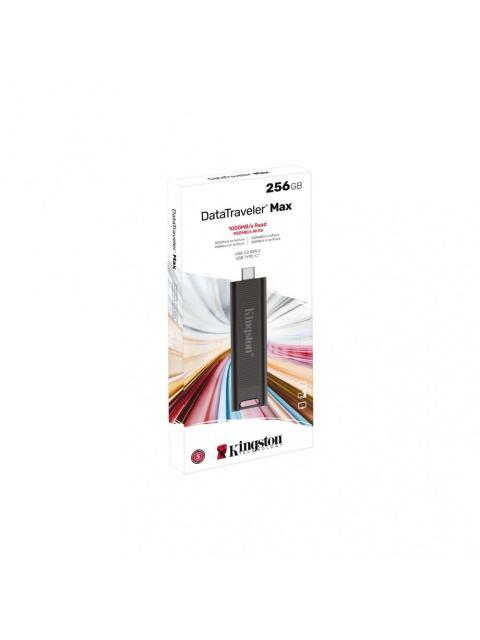 MEMORIA USB KINGSTON DATATRAVELER MAX 256GB USB C 3.2 LECTURA 1000MB-S ESCRITURA 900MB-S NEGRO