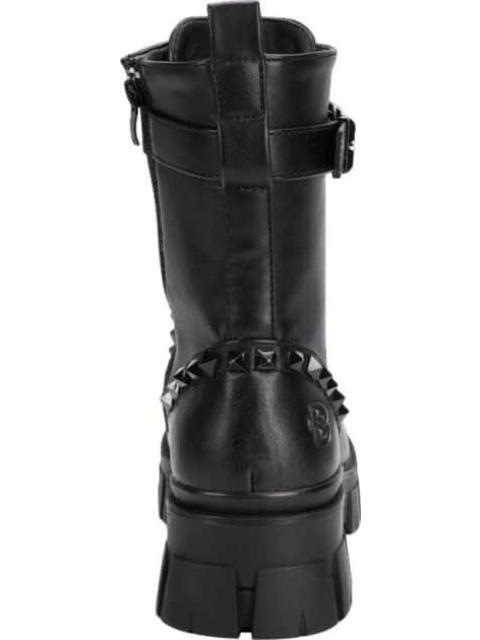 BOTA MILITAR CON ESTOPEROLES NEGRO BELINDA PEREGRIN