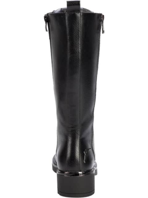 BOTA MILITAR TUBO ALTO CON PLACA EN TALON NEGRO