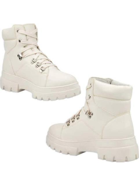 BOTA MILITAR CORDONES PLANOS BEIGE/HUESO HPC POLO
