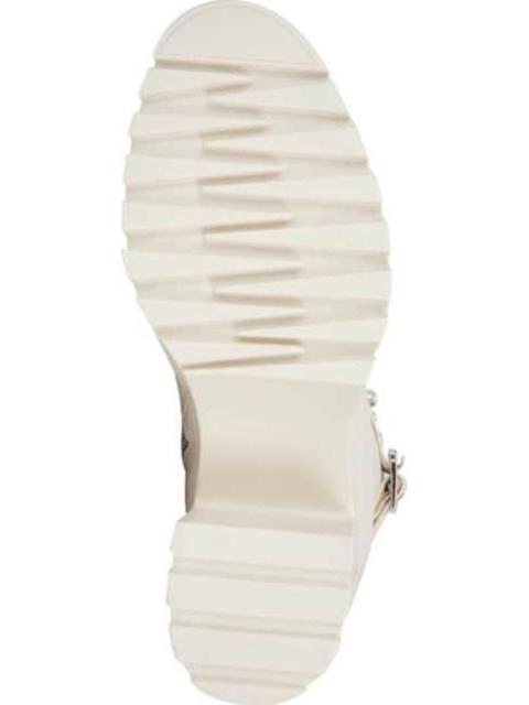 BOTA MILITAR CORREA PERLAS BEIGE/HUESO THALIA SODI