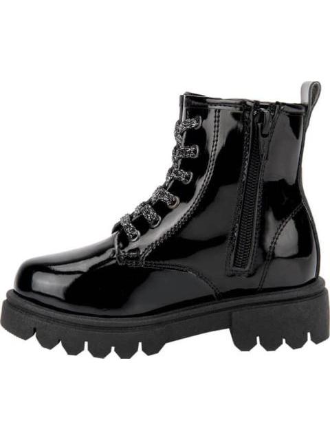 BOTIN SUELA TRACK FLORES NEGRO VIVIS SHOES KIDS