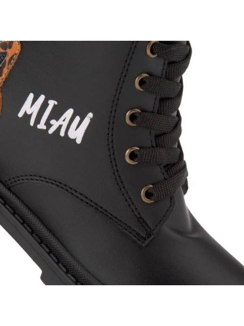 BOTIN MILITAR GATO NEGRO BAMBINO