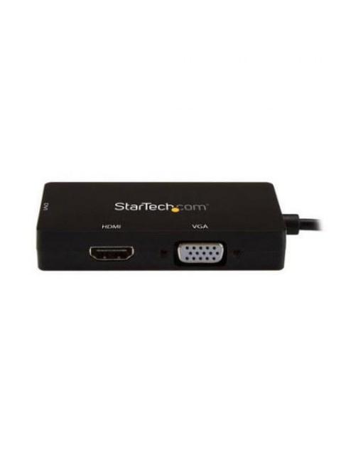 STARTECH  ADAPTADOR MULTIPUERTOS USB-C MACHO - HDMI-DVI-VGA HEMBRA NEGRO