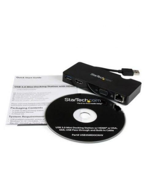STARTECH  DOCKING STATION USB 3.0 CON HDMI O VGA ETHERNET GIGABIT Y USB