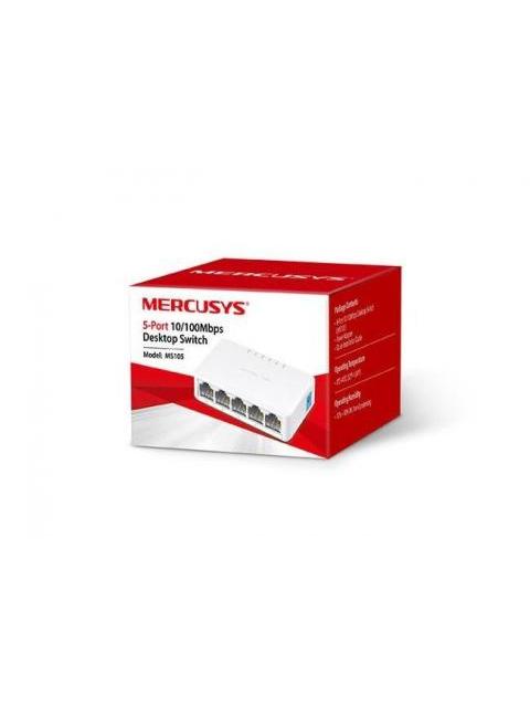 SWITCH MERCUSYS FAST ETHERNET MS105 5 PUERTOS 10-100MBPS 1GBIT-S - NO ADMINISTRABLE