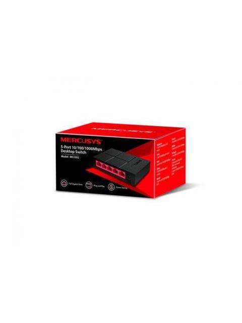 SWITCH MERCUSYS GIGABIT ETHERNET MS105G 5 PUERTOS 10-100-1000MBPS 10GBIT-S - NO ADMINISTRABLE