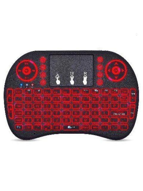 MINI TECLADO BROBOTIX INALAMBRICO USB NEGRO-RGB LED 963814