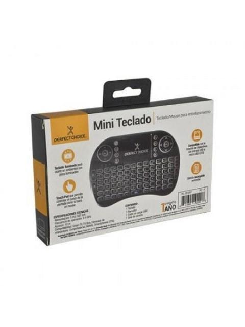 MINI TECLADO PERFECT CHOICE - INALAMBRICO - PARA SMART TV - TV BOX - TABLET
