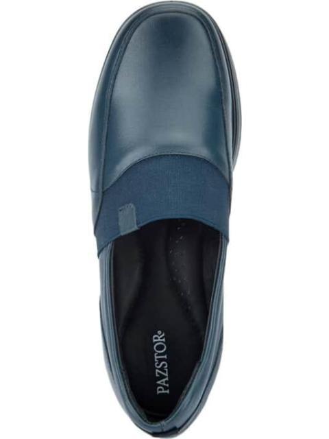 MOCASIN PIEL AZUL MARINO CALZADO PAZSTOR