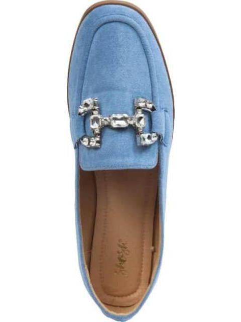 MOCASIN CON HERRAJE AZUL SHOSH