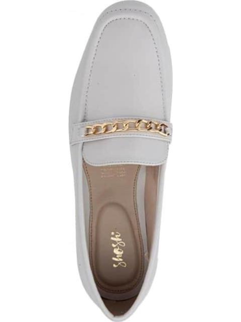 MOCASIN CON CADENA BEIGE/HUESO SHOSH