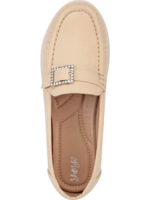 MOCASIN CON HEBILLA BEIGE SHOSH