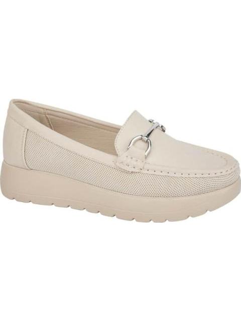 MOCASIN CON HERRAJE BEIGE/HUESO SHOSH