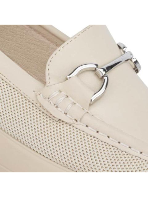 MOCASIN CON HERRAJE BEIGE/HUESO SHOSH