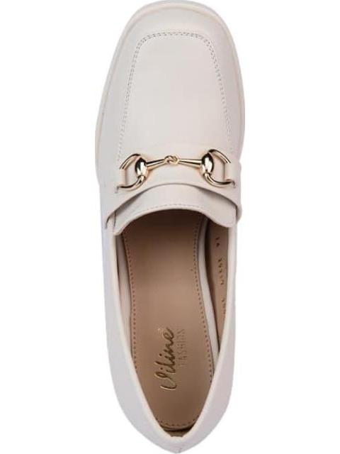 MOCASIN CON HERRAJE BEIGE/HUESO VI LINE FASHION