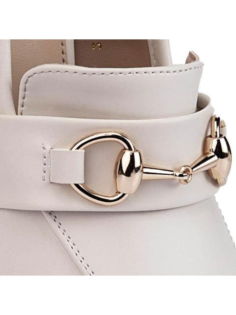 MOCASIN CON HERRAJE BEIGE/HUESO VI LINE FASHION