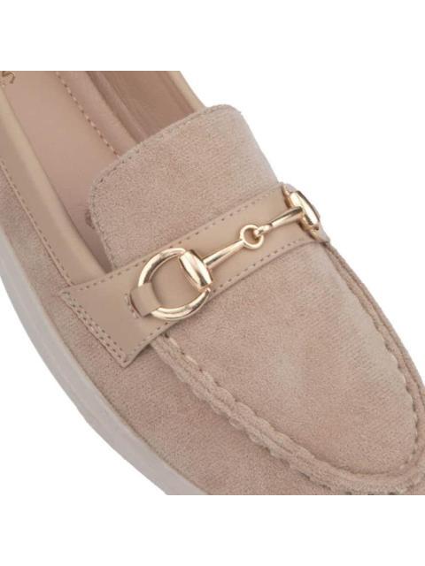 MOCASIN CON HERRAJE BEIGE SHOSH