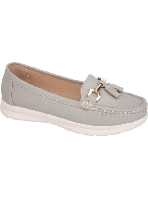 MOCASIN CON HERRAJE GRIS SHOSH