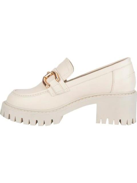 MOCASIN CON HERRAJE TACON ANCHO BEIGE/HUESO VI LINE FASHION