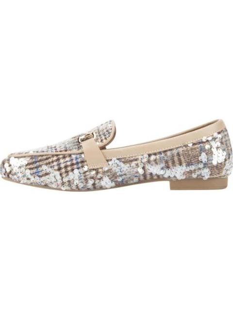 MOCASIN CON LENTEJUELA TAUPE VI LINE FASHION