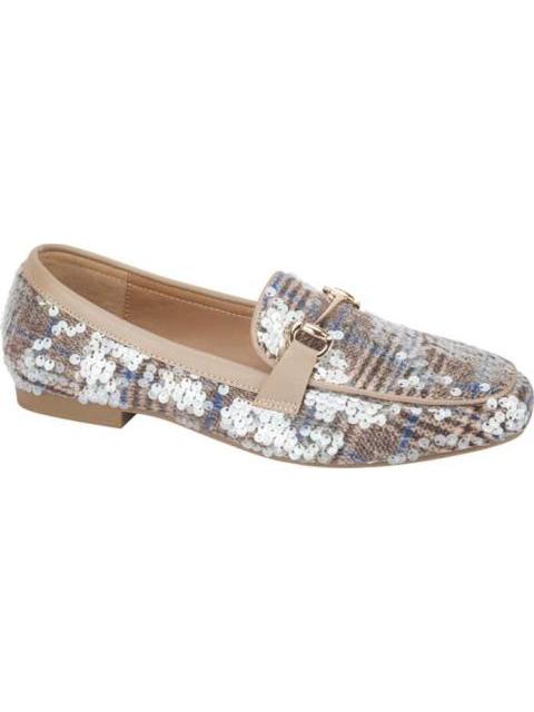 MOCASIN CON LENTEJUELA TAUPE VI LINE FASHION