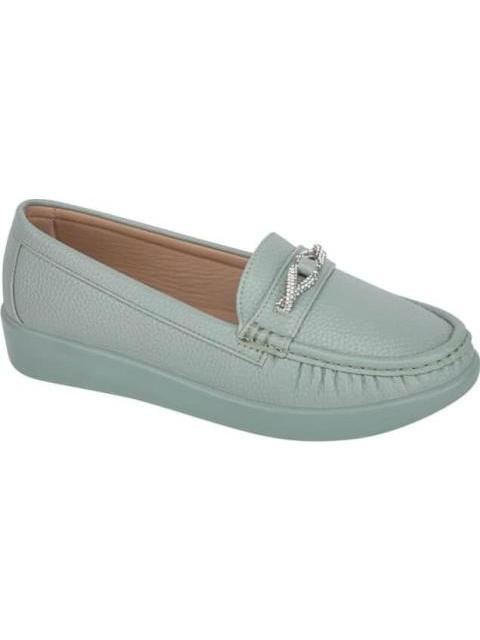 MOCASIN CON PEDRERIA AZUL MENTA SHOSH