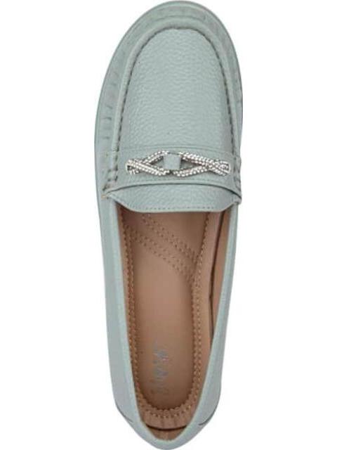 MOCASIN CON PEDRERIA AZUL MENTA SHOSH