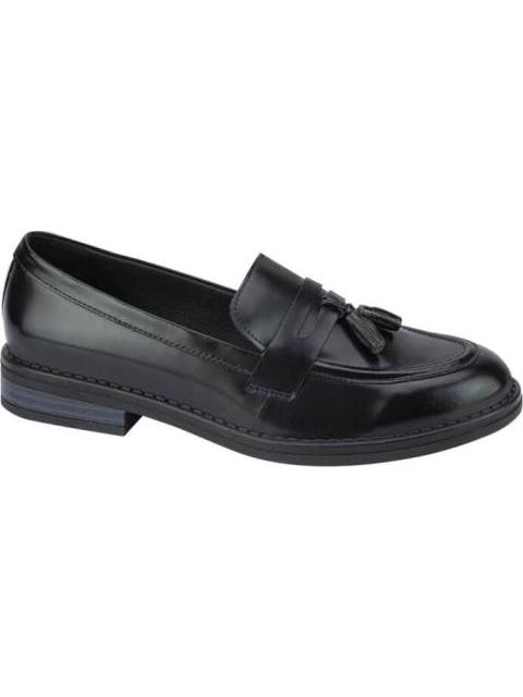 MOCASIN DE PIEL CON MOTAS NEGRO FLEXI