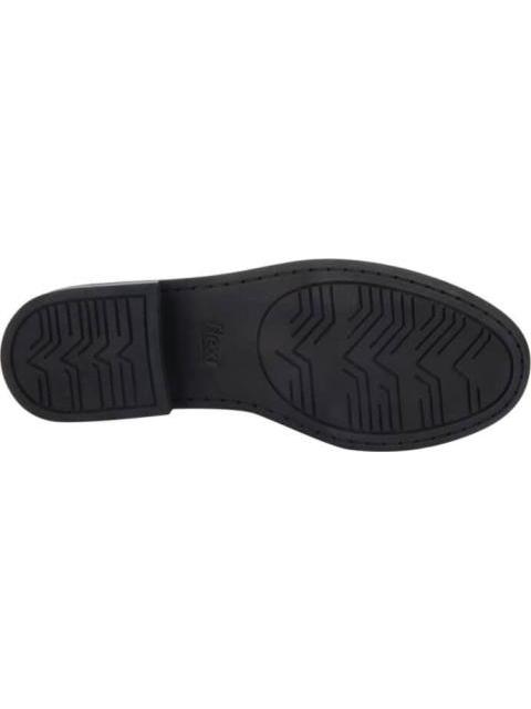 MOCASIN DE PIEL CON MOTAS NEGRO FLEXI