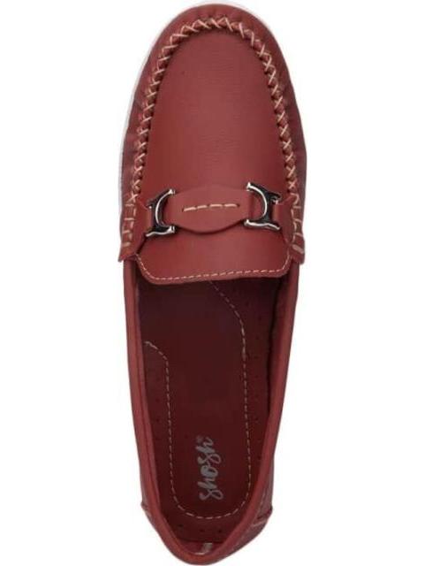 MOCASIN DE PIEL ROJO SHOSH