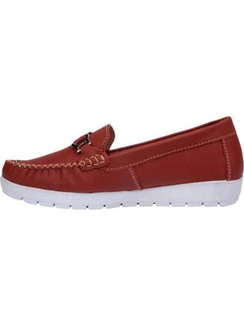 MOCASIN DE PIEL ROJO SHOSH