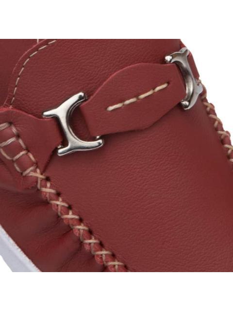 MOCASIN DE PIEL ROJO SHOSH