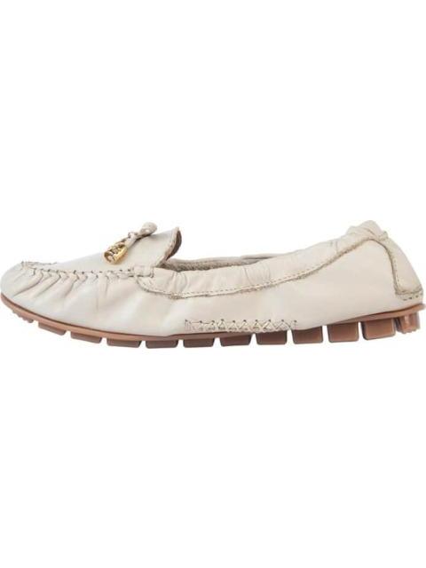 MOCASIN DRIVER DE PIEL BEIGE SHOSH FLEX