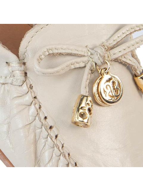 MOCASIN DRIVER DE PIEL BEIGE SHOSH FLEX