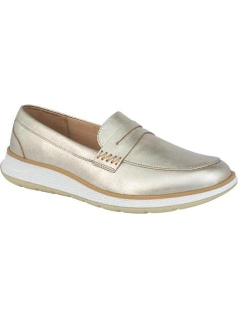 MOCASIN METALICO DE PIEL DORADO FLEXI