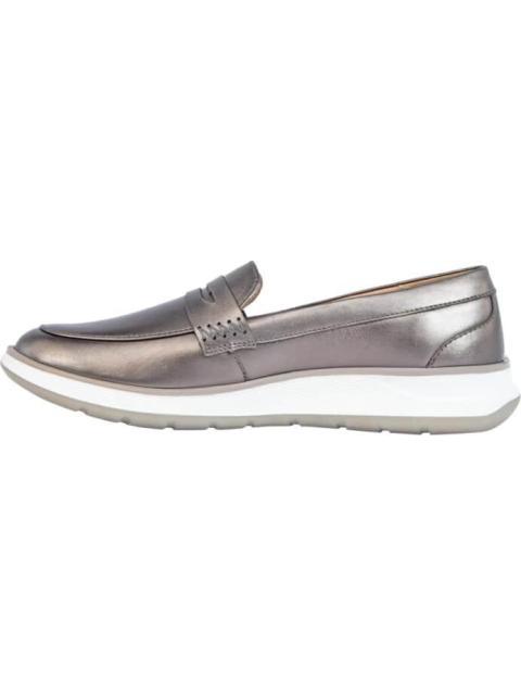 MOCASIN METALICO DE PIEL PEWTER FLEXI