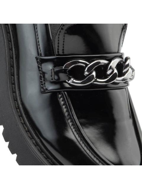 MOCASIN SUELA TRACK CON CADENA NEGRO VI LINE FASHION