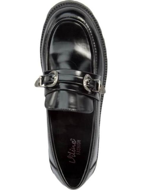 MOCASIN SUELA TRACK CON HEBILLAS NEGRO VI LINE FASHION
