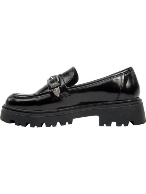 MOCASIN SUELA TRACK CON HEBILLAS NEGRO VI LINE FASHION