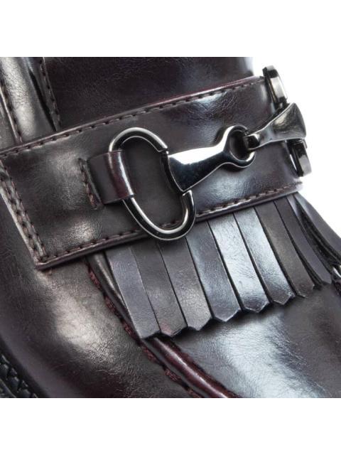 MOCASIN SUELA TRACK CON HERRAJE VINO VI LINE FASHION