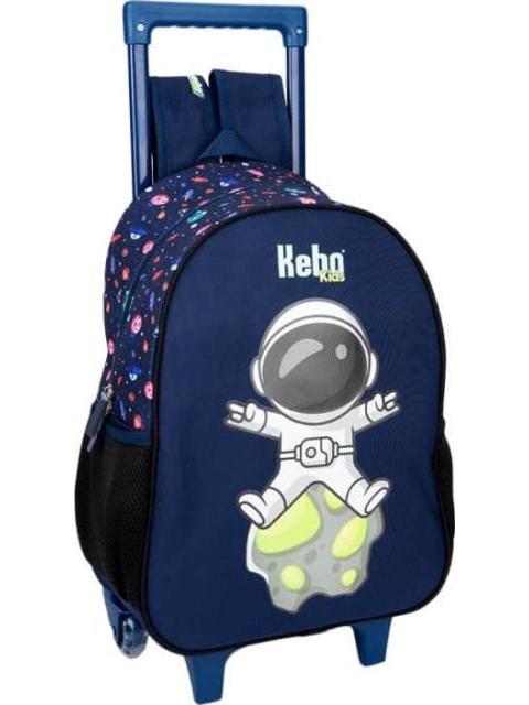 MOCHILA CON RUEDAS ESCOLAR AZUL MARINO KEBO KIDS