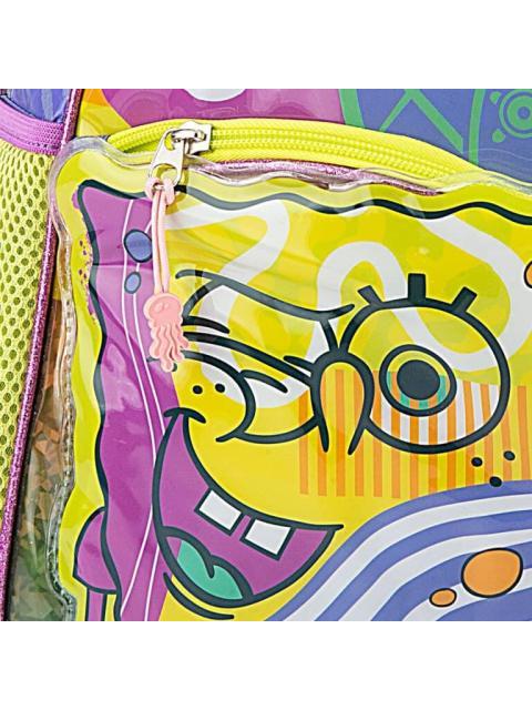 MOCHILA CON RUEDAS ESCOLAR MORADO BOB ESPONJA