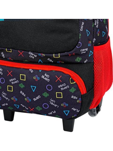 MOCHILA CON RUEDAS ESCOLAR NEGRO KEBO KIDS